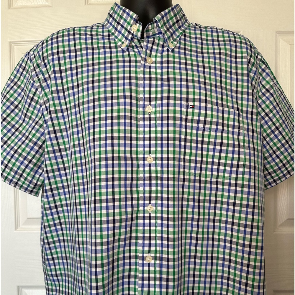 Tommy Hilfiger Men's Button Down Casual Cotton Shirt Size XL